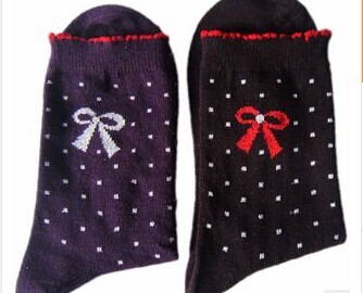 波點(diǎn)女卡通學(xué)生 散襪 庫存襪子 可以訂做加工